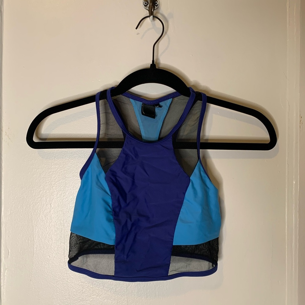 Chromat Blue Mesh Top